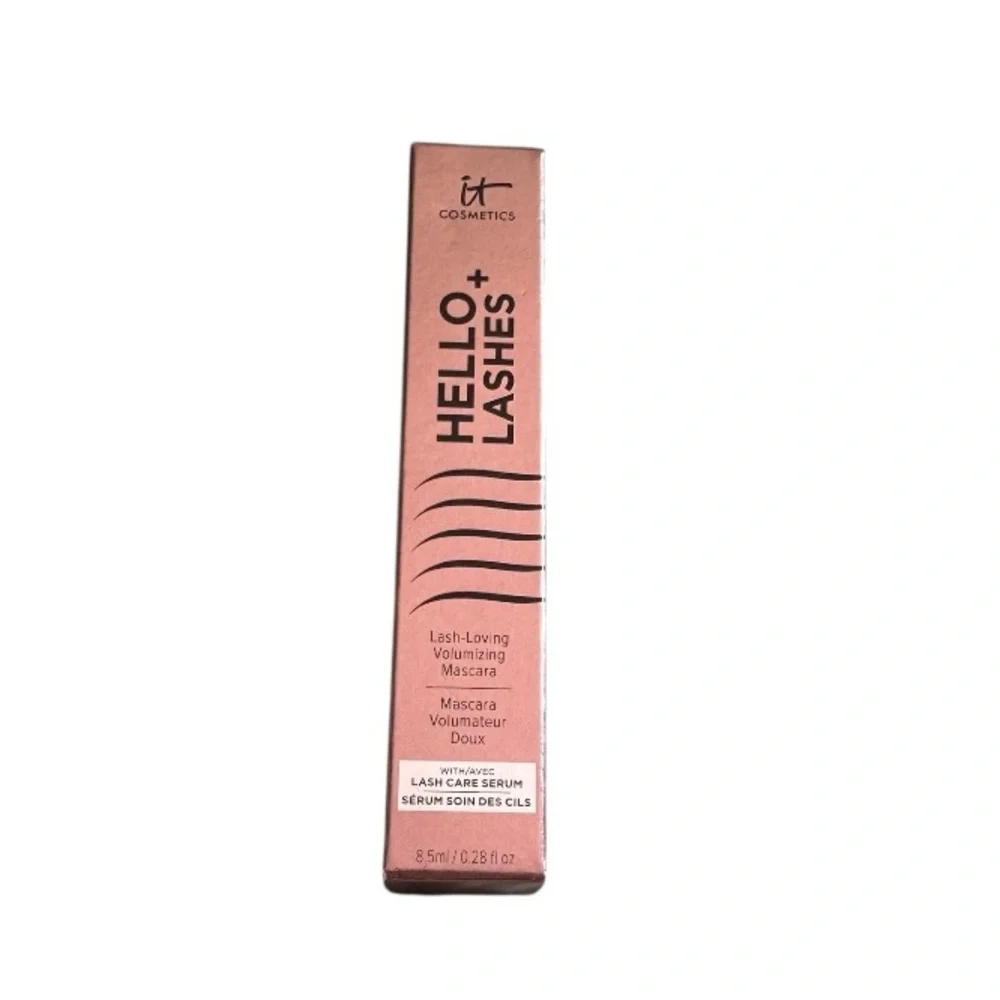 IT Cosmetics Hello Lashes Mascara Smudge Proof Black with Lash Serum New